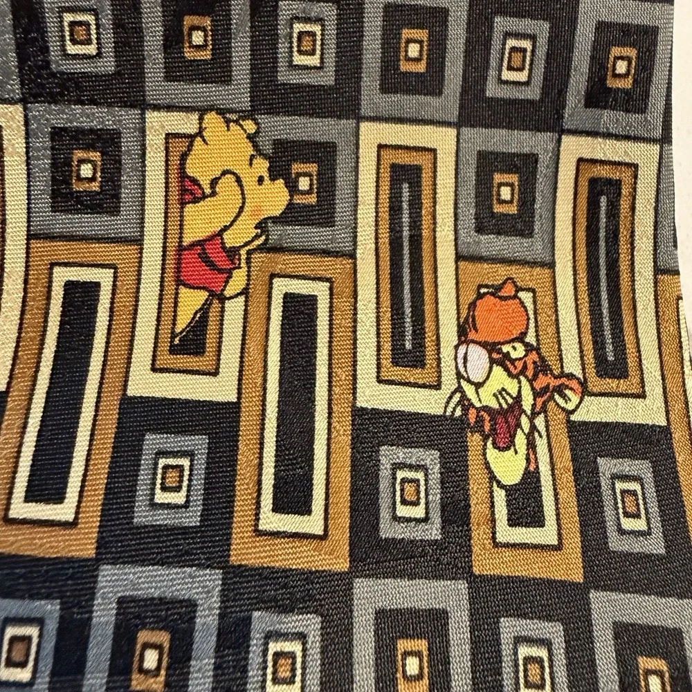 Vintage Disney‎ Pooh Tigger Tie Men's Novelty Geometric Classic Retro